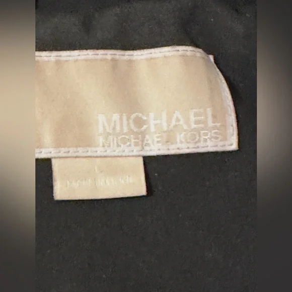 Michael Michael Kors Black Moto-Inspired Softshell Jacket tagged Large - Picture 6 of 7